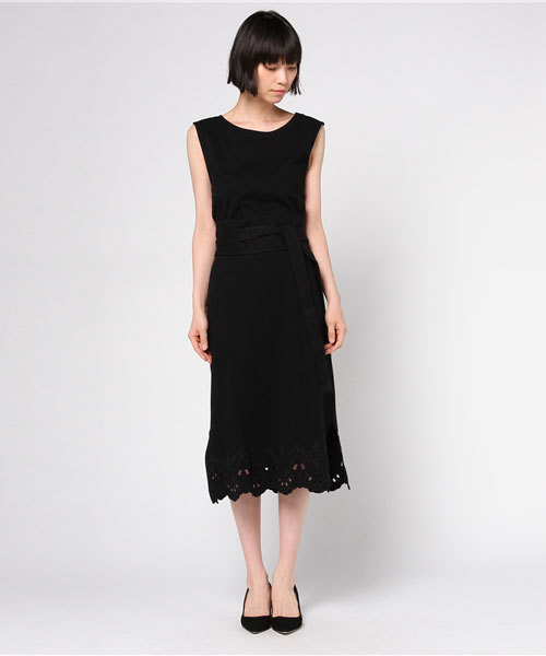 Khaju（カージュ）の「Khaju:エンブロイダリーヘムカットワンピース  