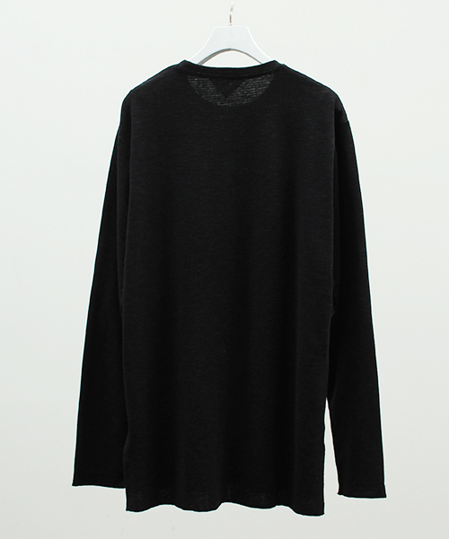 wjk black（ﾀﾞﾌﾞﾙｼﾞｪｲｹｲﾌﾞﾗｯｸ）の「【wjk black】≪STUDIOUS限定≫ストレッチフライスレイヤードロンT（Tシャツ/カットソー・メンズ・ブラック/グレー/ホワイト・1/3/2）」の14枚目の写真