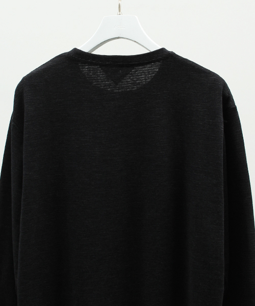 wjk black（ﾀﾞﾌﾞﾙｼﾞｪｲｹｲﾌﾞﾗｯｸ）の「【wjk black】≪STUDIOUS限定≫ストレッチフライスレイヤードロンT（Tシャツ/カットソー・メンズ・ブラック/グレー/ホワイト・1/3/2）」の16枚目の写真