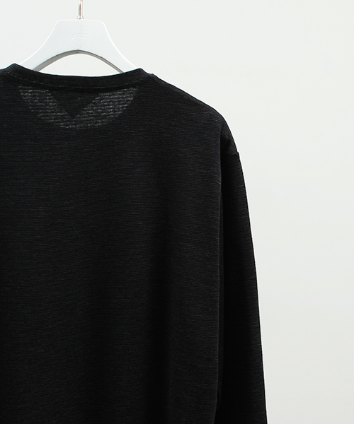 wjk black（ﾀﾞﾌﾞﾙｼﾞｪｲｹｲﾌﾞﾗｯｸ）の「【wjk black】≪STUDIOUS限定≫ストレッチフライスレイヤードロンT（Tシャツ/カットソー・メンズ・ブラック/グレー/ホワイト・1/3/2）」の17枚目の写真