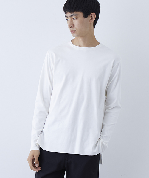 wjk black（ﾀﾞﾌﾞﾙｼﾞｪｲｹｲﾌﾞﾗｯｸ）の「【wjk black】≪STUDIOUS限定≫ストレッチフライスレイヤードロンT（Tシャツ/カットソー・メンズ・ブラック/グレー/ホワイト・1/3/2）」の7枚目の写真