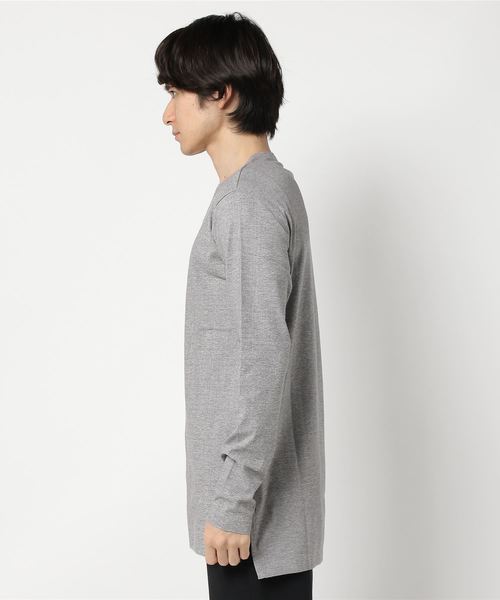 wjk black（ﾀﾞﾌﾞﾙｼﾞｪｲｹｲﾌﾞﾗｯｸ）の「【wjk black】≪STUDIOUS限定≫ストレッチフライスレイヤードロンT（Tシャツ/カットソー・メンズ・ブラック/グレー/ホワイト・1/3/2）」の8枚目の写真