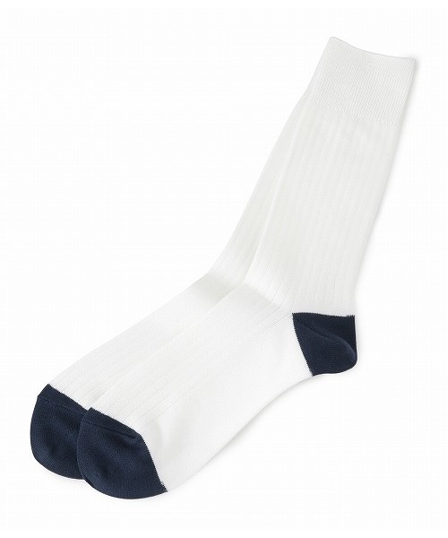 ADAM ET ROPE'（アダムエロペ）の「カラースキームソックス（ソックス/靴下・メンズ・ホワイト/ブラウン系その他/ネイビー/パープル/イエロー・FREE）」の2枚目の写真