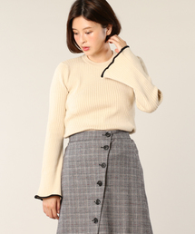 mystic | 配色リブニット(ニット/セーター)