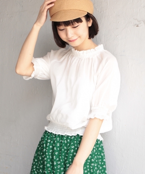 LOWRYS FARM(ローリーズファーム)の「★WEB限定アイテム★プリエリブラウス 795114(シャツ/ブラウス・レディース・ブラック/オフホワイト・MEDIUM/LARGE)」の17枚目の写真