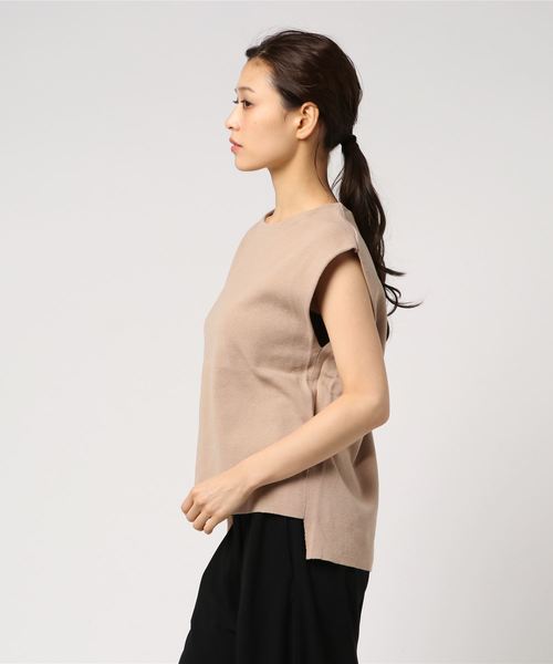 Banner Barrett（バナーバレット）の「MILANO LIB /ノースリーブニットプルオーバー【ウォッシャブル】（ニット/セーター・レディース・ホワイト/ベージュ/ブラック/カーキ・38）」の6枚目の写真