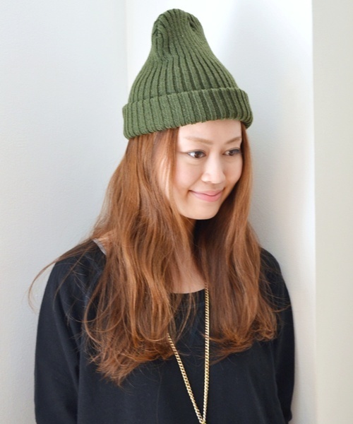 Khaju（カージュ）の「Khaju:ニットキャップ（ニットキャップ/ビーニー・レディース・ベージュ/カーキ/レッド系その他/グレー/ブラック/ブルー/ネイビー/ピンク系その他・ONE SIZE）」の5枚目の写真