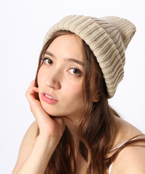 Khaju（カージュ）の「Khaju:ニットキャップ（ニットキャップ/ビーニー・レディース・ベージュ/カーキ/レッド系その他/グレー/ブラック/ブルー/ネイビー/ピンク系その他・ONE SIZE）」の21枚目の写真