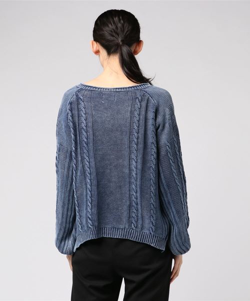 Kahiko（カヒコ）の「【Kahiko】アシッドウォッシュケーブル編みニット