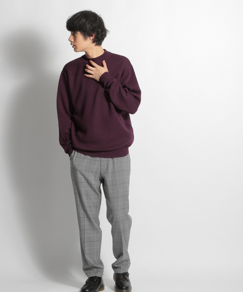 niko and...(ニコアンド)の「ウール混ミラノリブプルオーバー(ニット/セーター・メンズ・ブラック/パープル/オフホワイト・LARGE/MEDIUM)」の6枚目の写真