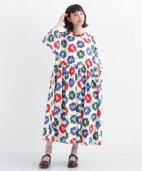 Merlot メルロー の カラフルアカデミックガール柄ワンピース8084 ワンピース Wear