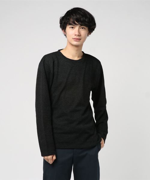 VENCEEXCHANGE（ヴァンスエクスチェンジ）の「ニットソーモックネックアンサンブル（Tシャツ/カットソー・メンズ・ホワイト/ブラック/ピンク・M/L）」の6枚目の写真