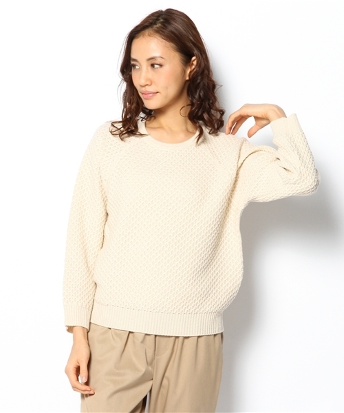 BEAUTY&YOUTH UNITED ARROWS（ビューティーアンドユースユナイテッドアローズ）の「BYTF ハニカム ニットプルオーバー ◆（ニット/セーター・レディース・オフホワイト/グレー/ネイビー/ホワイト・フリー）」の2枚目の写真