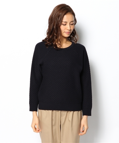 BEAUTY&YOUTH UNITED ARROWS（ビューティーアンドユースユナイテッドアローズ）の「BYTF ハニカム ニットプルオーバー ◆（ニット/セーター・レディース・オフホワイト/グレー/ネイビー/ホワイト・フリー）」の5枚目の写真