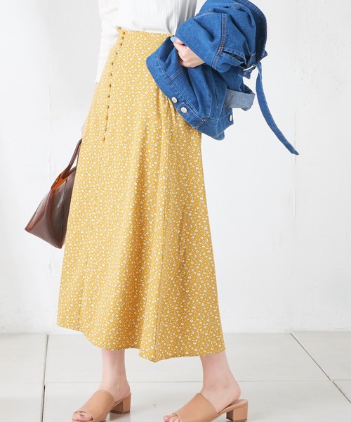 Natural Couture ナチュラルクチュール の プチプチ釦レディロングスカート スカート Wear