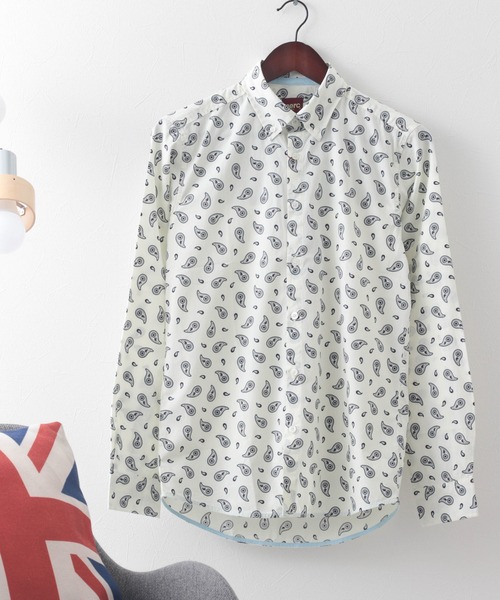 merc london（メルクロンドン）の「ペイズリーシャツ（シャツ/ブラウス・メンズ・オフホワイト/ブルー・SMALL/MEDIUM/X-SMALL/LARGE）」の2枚目の写真