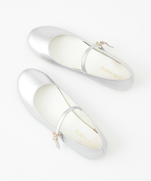 OLIVE des OLIVE（オリーブデオリーブ）の「ワンストラップシューズ（その他シューズ・レディース・ベージュ/ブラック/シルバー・SMALL/MEDIUM/LARGE）」の4枚目の写真