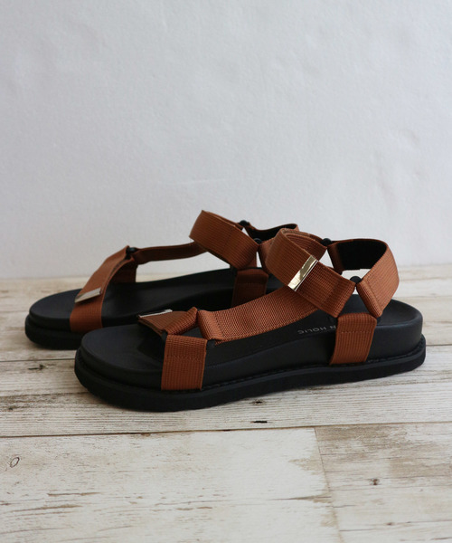 AMERICAN HOLIC(アメリカンホリック)の「フットベッドスポーツサンダル(サンダル・レディース・ブラック/テラコッタ・S/M/L)」の3枚目の写真