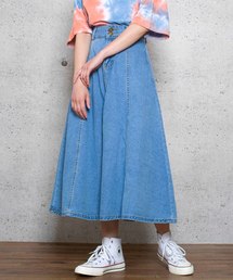 【Jewelobe/ ジュエローブ】デニムゴアードスカート