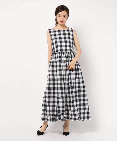 AMERICAN HOLIC（アメリカンホリック）の「ギャザーマキシワンピース（ワンピース・レディース・チャコールグレー/マスタード/その他5/ストライプ/ドット・FREE）」の17枚目の写真