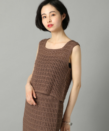 LOWRYS FARM | スカシガラノースリーブ　838067(ニット/セーター)