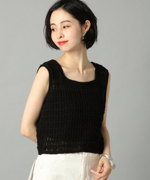 LOWRYS FARM | スカシガラノースリーブ　838067(ニット/セーター)