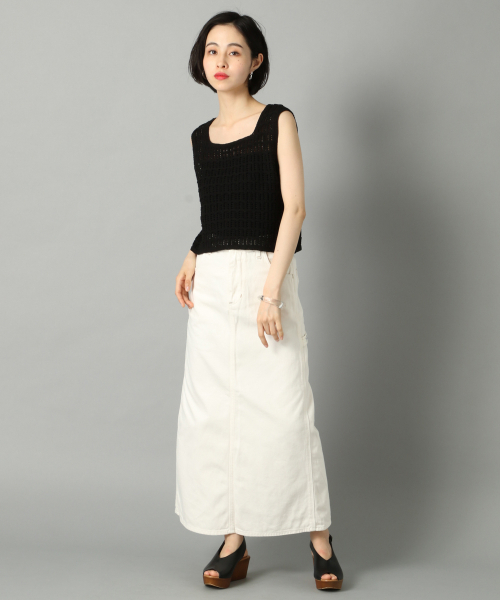 LOWRYS FARM(ローリーズファーム)の「スカシガラノースリーブ 838067(ニット/セーター・レディース・オフホワイト/ブラウン/ブラック・FREE)」の9枚目の写真