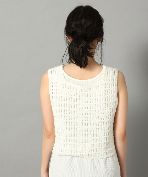 LOWRYS FARM(ローリーズファーム)の「スカシガラノースリーブ 838067(ニット/セーター・レディース・オフホワイト/ブラウン/ブラック・FREE)」の12枚目の写真