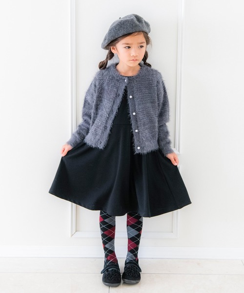 Catherine Cottage（キャサリンコテージ）の「ポンチワンピース　半袖（ワンピース・キッズ・ブラック/ベージュ/グレー/ネイビー/ピンク/レッド/カーキ・110/120/130/160/140/150/100）」の15枚目の写真