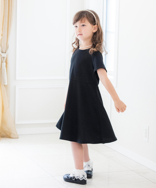 Catherine Cottage（キャサリンコテージ）の「ポンチワンピース　半袖（ワンピース・キッズ・ブラック/ベージュ/グレー/ネイビー/ピンク/レッド/カーキ・110/120/130/160/140/150/100）」の21枚目の写真