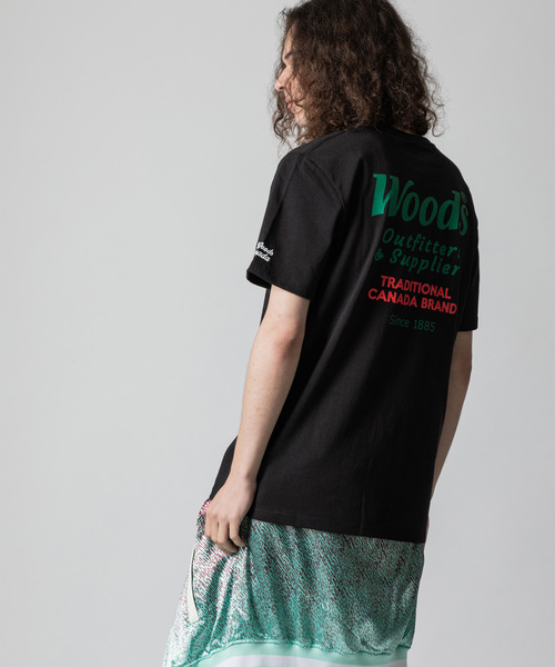 THE MORNING AFTER(ザ モーニング アフター)の「[ WOODS / ウッズ } ロゴ刺繍T(Tシャツ/カットソー・メンズ・ホワイト/ブラック/ネイビー・MEDIUM/LARGE/X-LARGE)」の5枚目の写真