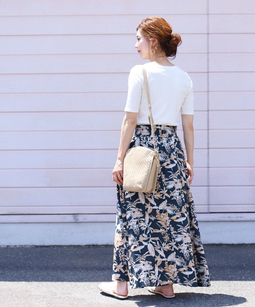 reca（レカ）の「総柄リゾートスカート（スカート・レディース・ネイビー/マスタード・FREE）」の14枚目の写真