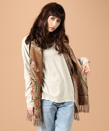 goa | ハンドステッチペイズリーストールラグランポケロンTSET(アンサンブル)