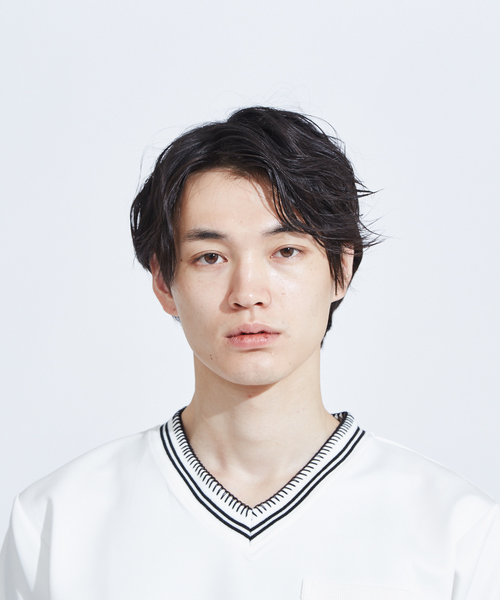 ABAHOUSE(アバハウス)の「【WEARISTA とっしーコラボ】ステッチ Vネック ロング Tシャツ(Tシャツ/カットソー・メンズ・ホワイト/ブラック・46/48/50)」の1枚目の写真