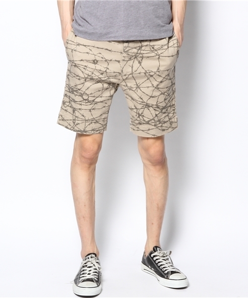 HYSTERIC GLAMOUR(ヒステリックグラマー)の「DEATH COIL pt ショートPT(カーゴパンツ・メンズ・ベージュ・SMALL/MEDIUM/LARGE)」の1枚目の写真