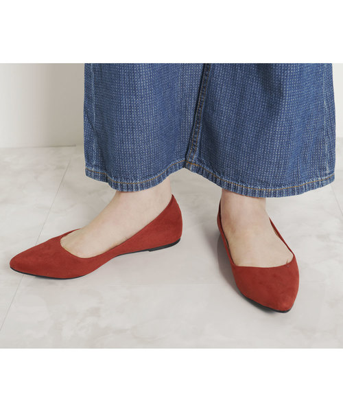 KOBE LETTUCE（コウベレタス）の「ポインテッドトゥベーシックフラットパンプス（パンプス・レディース・ブラック/パイソン/テラコッタ/グレイッシュベージュ/その他/レオパード/グリーン/パープル/ブラウン系その他/ピンク/シルバー/ブラウン/イエロー/ライトグリーン/その他1/ホワイト系その他/ピンク系その他/ホワイト/ブラック系その他/カーキ/ブラック系/ベージュ系/その他2/ホワイト系その他2・LL/S/M/L）」の10枚目の写真