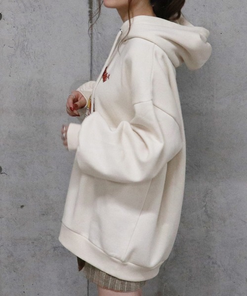 PairPair（ペアペア）の「男の子＆女の子お菓子プリントビッグパーカー（パーカー・レディース・アイボリー/モカ・FREE）」の10枚目の写真