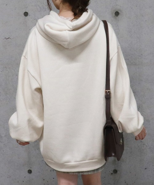 PairPair（ペアペア）の「男の子＆女の子お菓子プリントビッグパーカー（パーカー・レディース・アイボリー/モカ・FREE）」の11枚目の写真