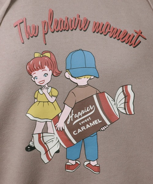 PairPair（ペアペア）の「男の子＆女の子お菓子プリントビッグパーカー（パーカー・レディース・アイボリー/モカ・FREE）」の19枚目の写真