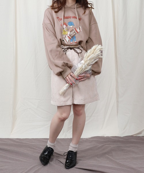 PairPair（ペアペア）の「男の子＆女の子お菓子プリントビッグパーカー（パーカー・レディース・アイボリー/モカ・FREE）」の12枚目の写真