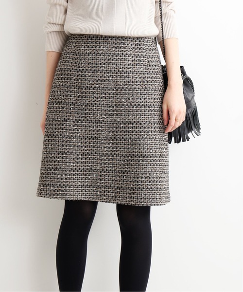IENA（イエナ）の「TWEEDスカート◆（スカート・レディース・ブラック/ベージュ・40/38/36/34）」の2枚目の写真