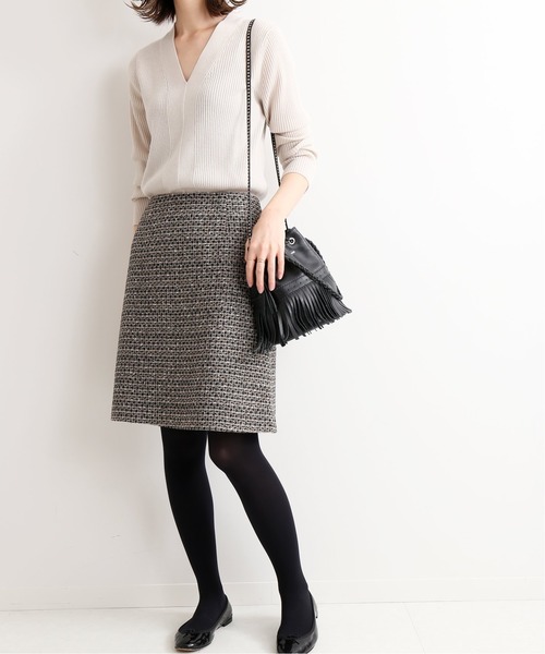 IENA（イエナ）の「TWEEDスカート◆（スカート・レディース・ブラック/ベージュ・40/38/36/34）」の8枚目の写真