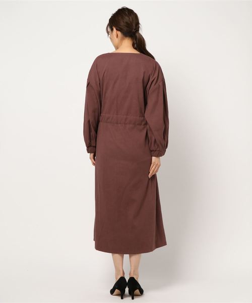 rps（アールピーエス）の「スウェードボリューム袖前開きワンピース（ワンピース・レディース・モカ/カーキ/パープル・M）」の11枚目の写真