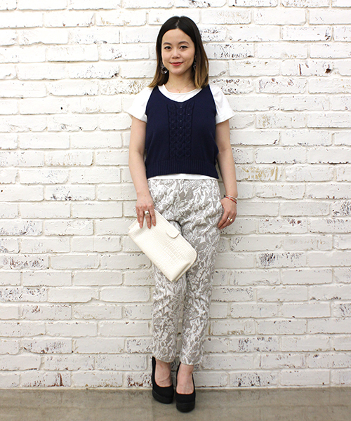 mystic（ミスティック）の「リゾート柄テーパードパンツ（その他パンツ・レディース・グレー/グリーン/ブルー・1/2）」の10枚目の写真