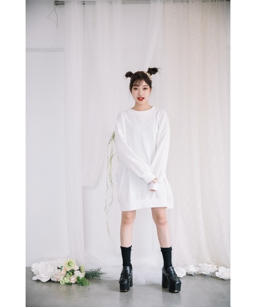 Mysa&Liina（ミーサリーナ）の「ビッグシルエットトレーナー（スウェット・レディース・ピンク/ホワイト/ベージュ/ブラック・L/M）」の5枚目の写真