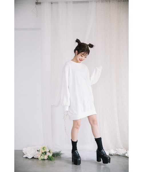 Mysa&Liina（ミーサリーナ）の「ビッグシルエットトレーナー（スウェット・レディース・ピンク/ホワイト/ベージュ/ブラック・L/M）」の7枚目の写真