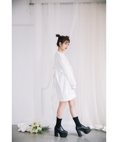 Mysa&Liina（ミーサリーナ）の「ビッグシルエットトレーナー（スウェット・レディース・ピンク/ホワイト/ベージュ/ブラック・L/M）」の8枚目の写真