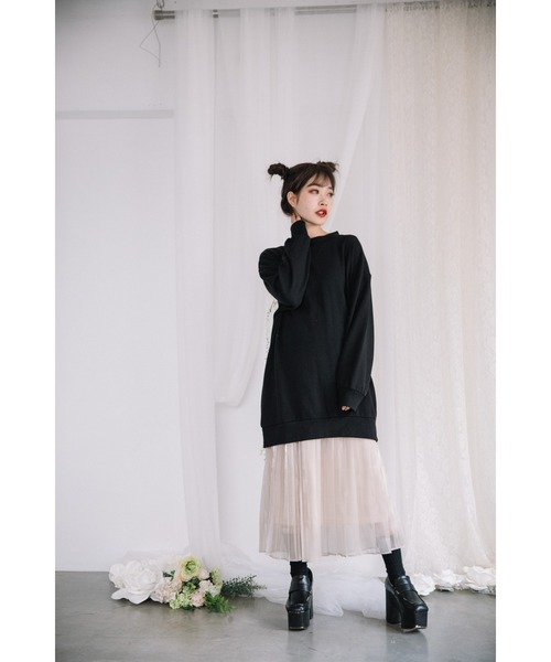 Mysa&Liina（ミーサリーナ）の「ビッグシルエットトレーナー（スウェット・レディース・ピンク/ホワイト/ベージュ/ブラック・L/M）」の12枚目の写真