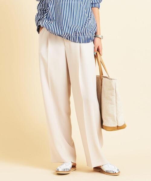 BEAUTY&YOUTH UNITED ARROWS（ビューティーアンドユースユナイテッドアローズ）の「BY∴ ジョーゼットタックワイドパンツ -ウォッシャブル-о（その他パンツ・レディース・ナチュラル/ベージュ/イエロー・MEDIUM/SMALL/LARGE）」の20枚目の写真