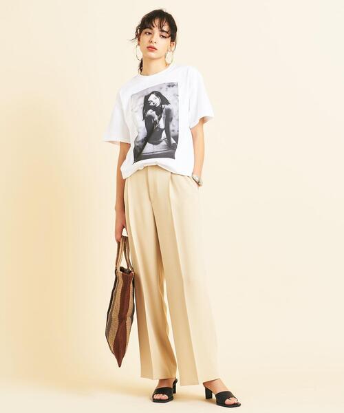 BEAUTY&YOUTH UNITED ARROWS（ビューティーアンドユースユナイテッドアローズ）の「BY∴ ジョーゼットタックワイドパンツ -ウォッシャブル-о（その他パンツ・レディース・ナチュラル/ベージュ/イエロー・MEDIUM/SMALL/LARGE）」の19枚目の写真